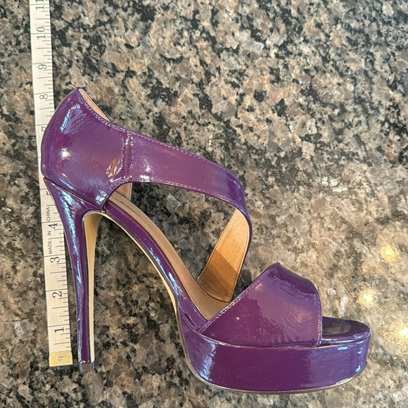Michael Antonio purple patent leather open toe heel NIB 9 - Picture 6 of 10